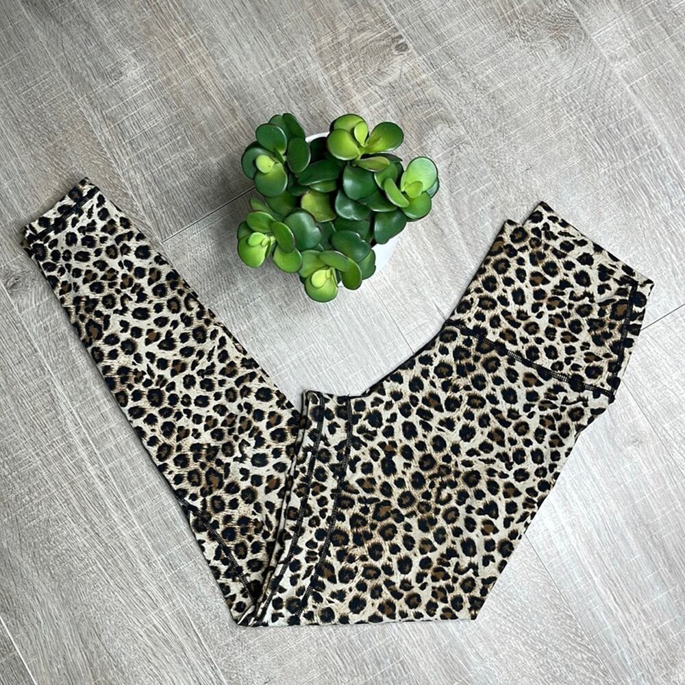 COLORFUL KOALA Brown Cheetah Print High Waist Leggings Women’s